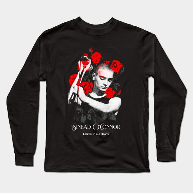 Sinéad O'Connor Long Sleeve T-Shirt by Elemental Edge Studio